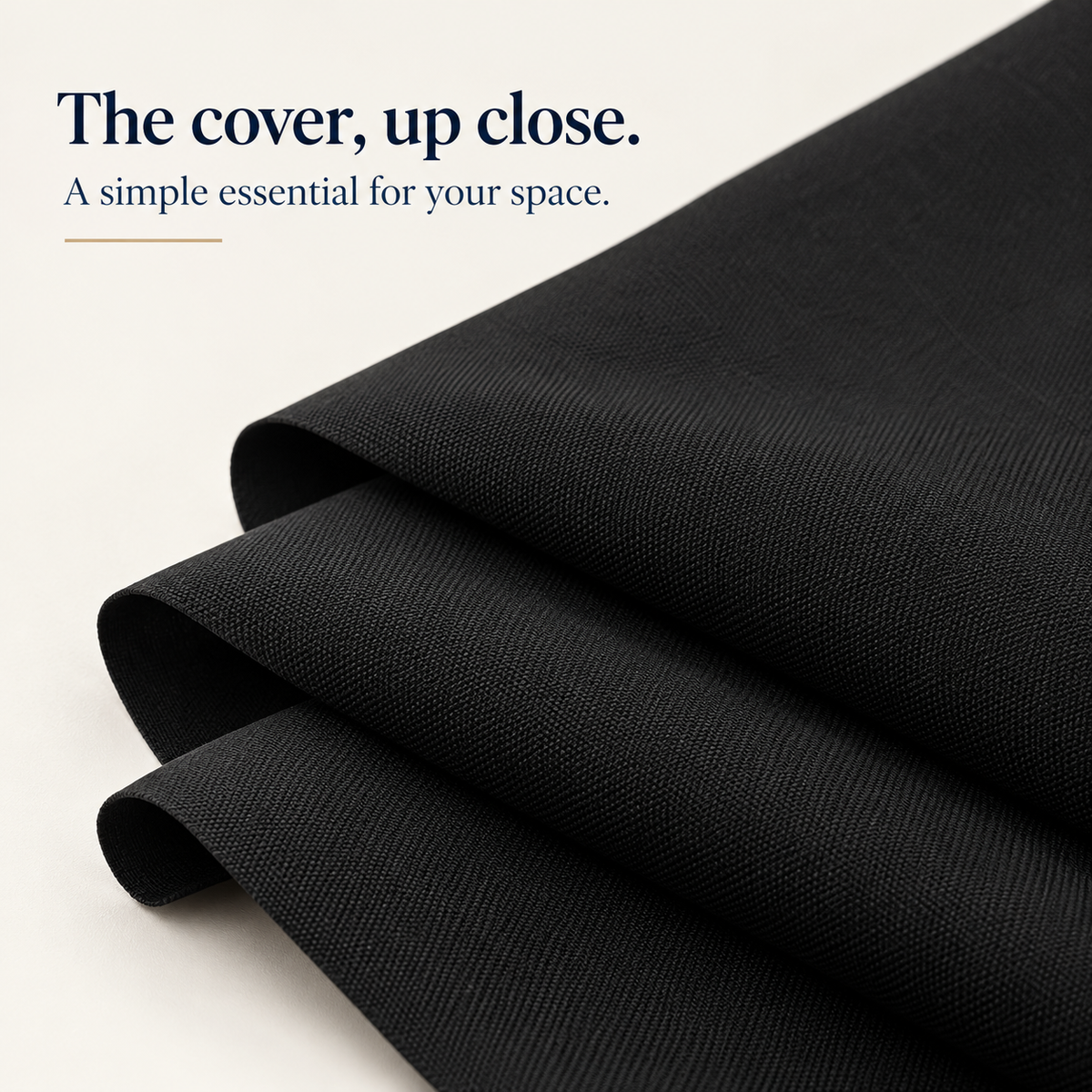 Close-up illustration of black DayRest cover fabric